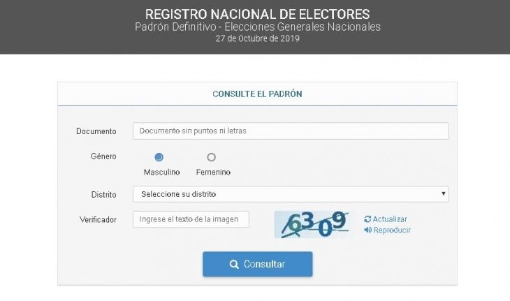 ¿dónde Voto Consultá El Padrón Definitivo Para Las Elecciones Del 27 De Octubre Infocieloemk 1847