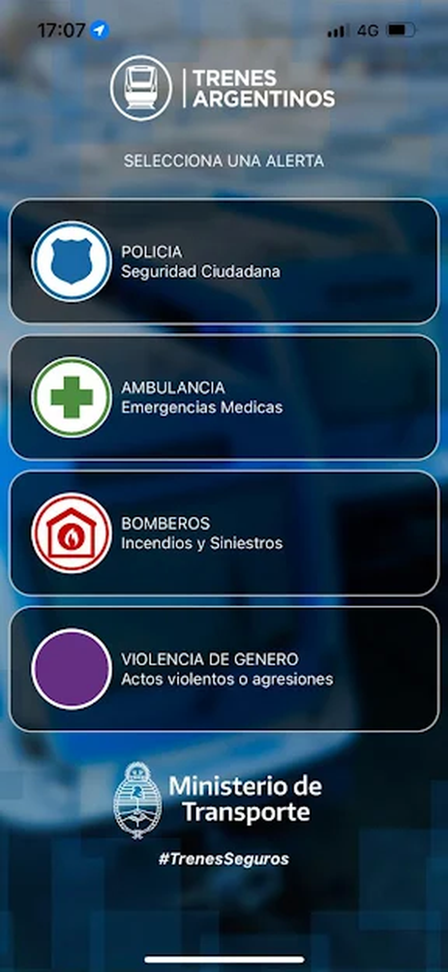 A trav&eacute;s de esta aplicaci&oacute;n lanzada por Trenes Argentinos Operaciones, sus usuarios tambi&eacute;n pueden denunciar casos de violencia de g&eacute;nero.&nbsp;