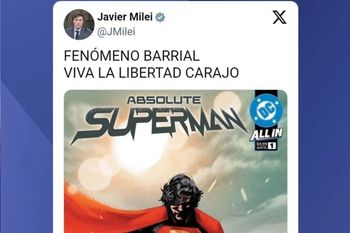 Javier Milei interpretó que el nuevo cómic de Superman estaba inspirado en él