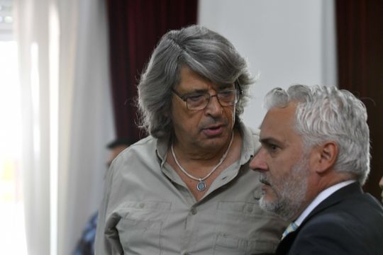 César Melazo y el abogado Christian Romano