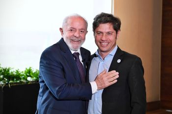 Lula Da Silva con Axel Kicillof durante su visita a México.