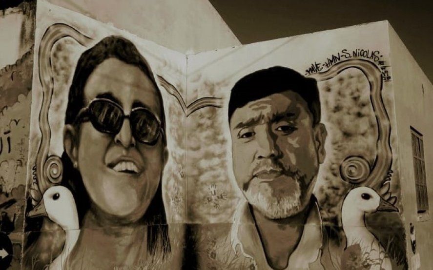 Sandra y Rubén en el recuerdo de la comunidad educativa de Moreno. Foto: Sergio Litrenta.