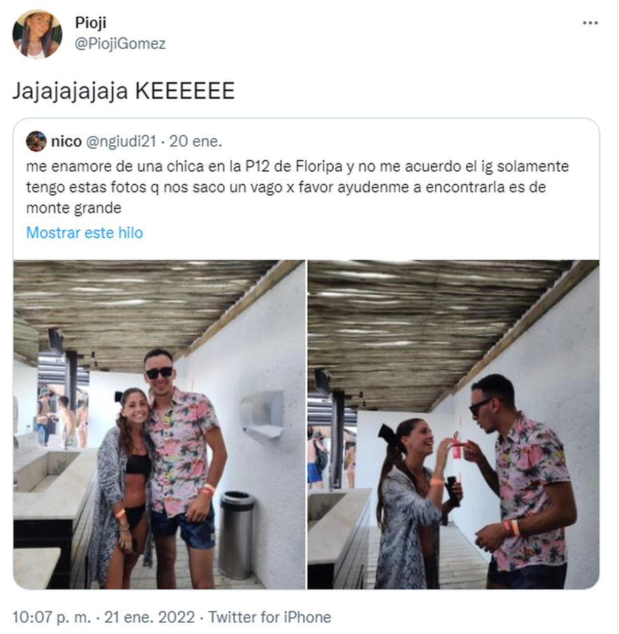 Se enamoró de una chica de Monte Grande en Florianópolis y pidió difusión por Twitter para volver a verla
