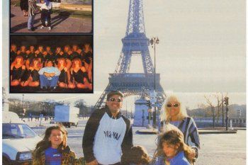 Maradona en Paris cuando estaba con Claudia Villafañe y sus hijas