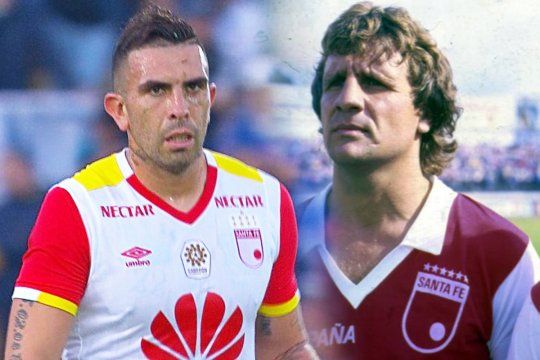 Denis Stracqualursi, ex Gimnasia, y Hugo Gottardi, ex Estudiantes, dos argentinos con pasado en Independiente Santa Fe.
