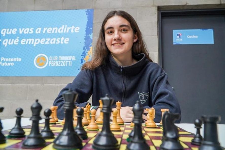 La ajedrecista de Pilar que viajó al Campeonato Mundial Juvenil de Ajedrez de Rumania y quedó entre las 10 mejores.
