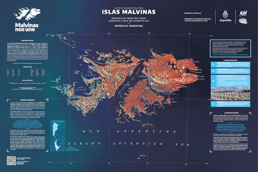 Los mapas fueron presentados en el marco del 40° aniversario de Malvinas