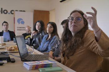 Lucía Guerra, representante de UNICEF Argentina, fue la encargada de brindar la capacitación.