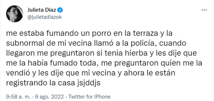 Le Hackearon La Cuenta De Twitter A Julieta Díaz Y Subieron Una Insólita Historia Infocielo 6030