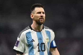 Lionel Messi con la 10 de la Selección Argentina