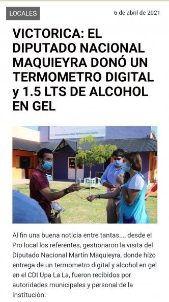 La noticia reflejada en serio por un medio local, que luego fue tomada para la risa en las redes sociales