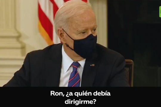 El Presidente de Estados Unidos, Joe Biden no sabe a quien debía responder en la Conferencia de prensa y pide ayuda. Preocupación por su salud mental 