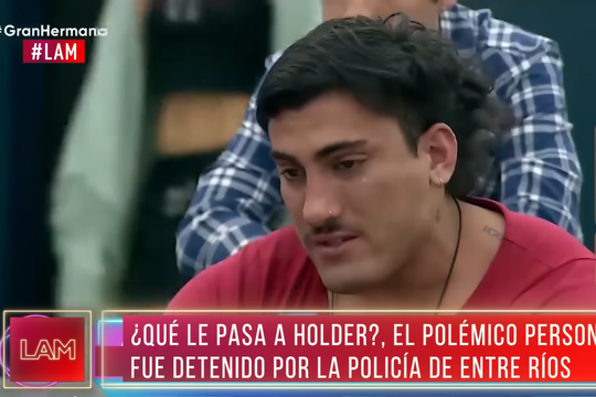 Tomás Holder fue detenido en Gualeguaychú por ruidos molestos