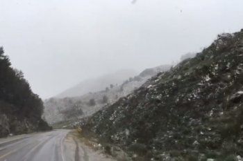 nevo en el parque provincial tornquist pidieron precaucion a quienes circulen por la ruta 76