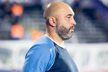 Marcelo Méndez en el último amistoso de Gimnasia. 