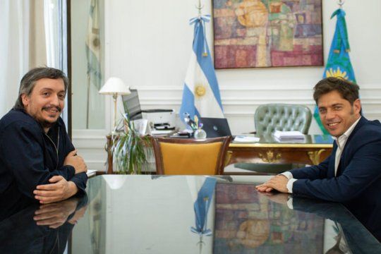 Axel Kicillof y Maximo Kirchner mostraron acercamiento por el FONID.