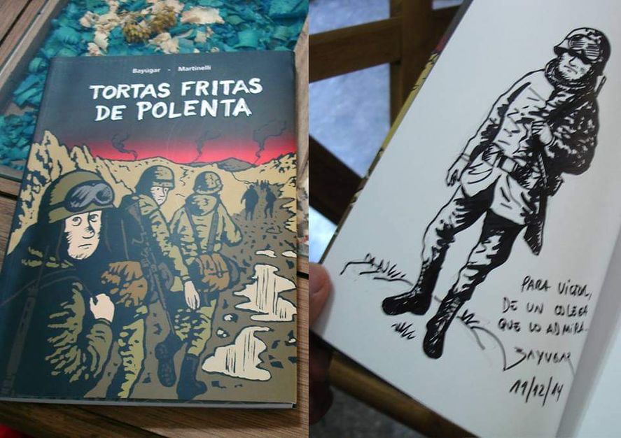 "Tortas fritas de polenta”, novela escrita por Adolfo Bayúgar y Ariel Martinelli sobre la Guerra de Malvinas.
