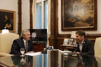 Axel Kicillof se reunió con Alberto Fernández en Casa Rosada
