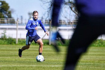 Nicolás Colazo entrenando en Gimnasia