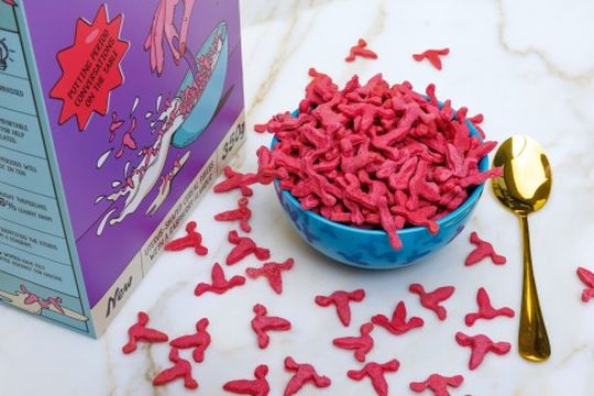 cereales con forma de utero para concientizar sobre menstruacion