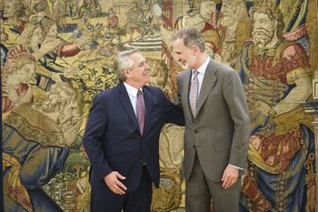 Alberto Fernández estuvo con el rey Felipe VI ﻿de España