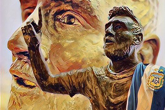 La estatua de Lionel Messi fue un pedido de l fanático Hugo Nicoli al escultor Víctor Hugo Coluccio.