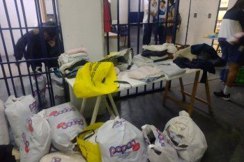 Gimnasia recibe donaciones para los afectados por el temporal.