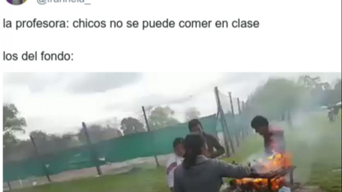 Chicos No Se Puede Comer En Clase El Meme De Los Del Fondo Que Es Furor En Las Redes