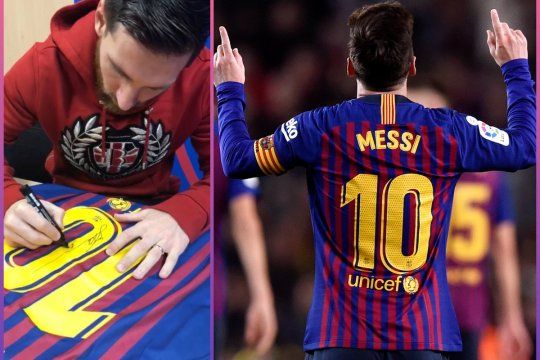 Conmebol envió tres camisetas de Messi en agradecimiento por 50 mil vacunas.