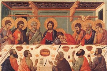 La última cena de Semana Santa. Duccio di Buoninsegna.