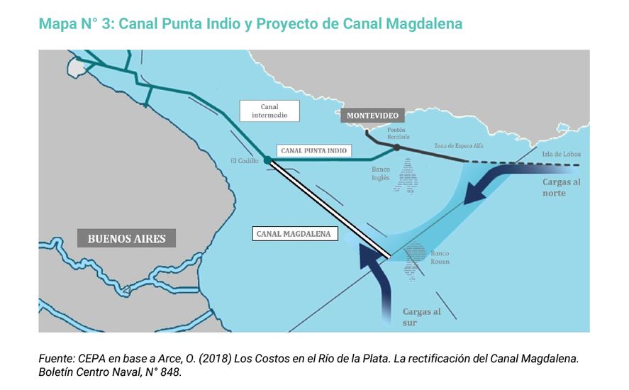 As&iacute; ser&iacute;a la traza del Canal Magdalena, que permitir&iacute;a a la Argentina ingresar buques de aguas profundas a la hidrov&iacute;a.