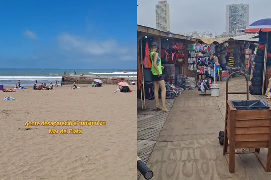 un tiktoker expuso lo vacia que esta la ciudad de mar del plata a comparacion de otros anos