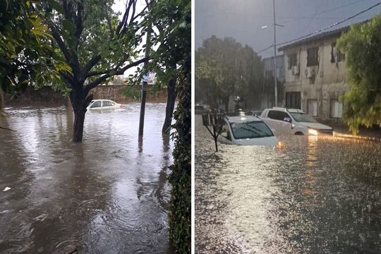 Distintas localidades bonaerenses se encuentran inundadas por las fuertes lluvias. 