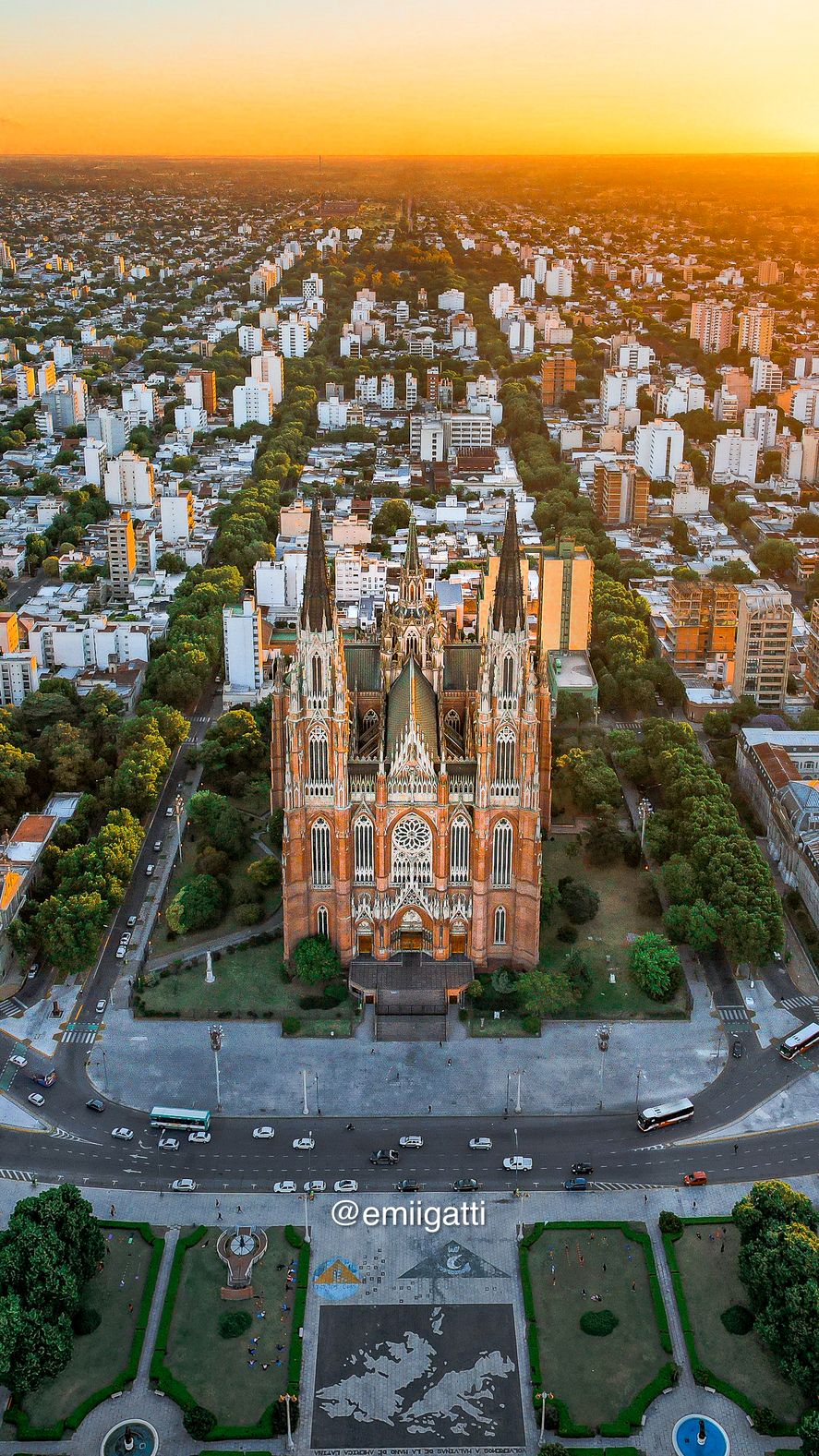 La Plata, una fotografía arérea del drone de Emiliano Gatti