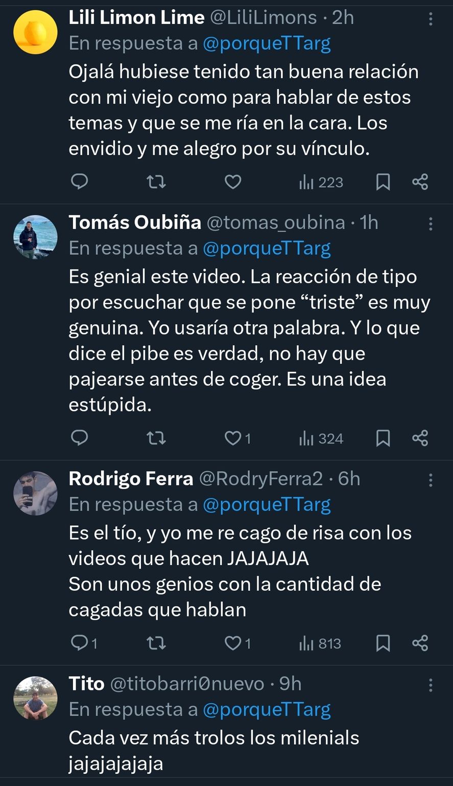 Los comentarios al ver la charla entre tío y sobrino