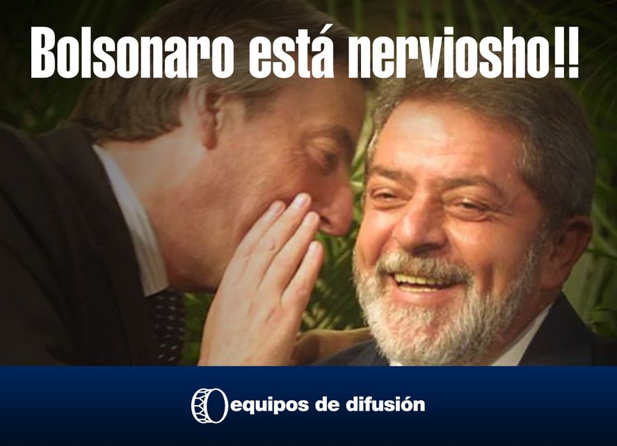 La versión para redes sociales del afiche argentino en apoyo a Lula Da Silva para las elecciones presidenciales de Brasil