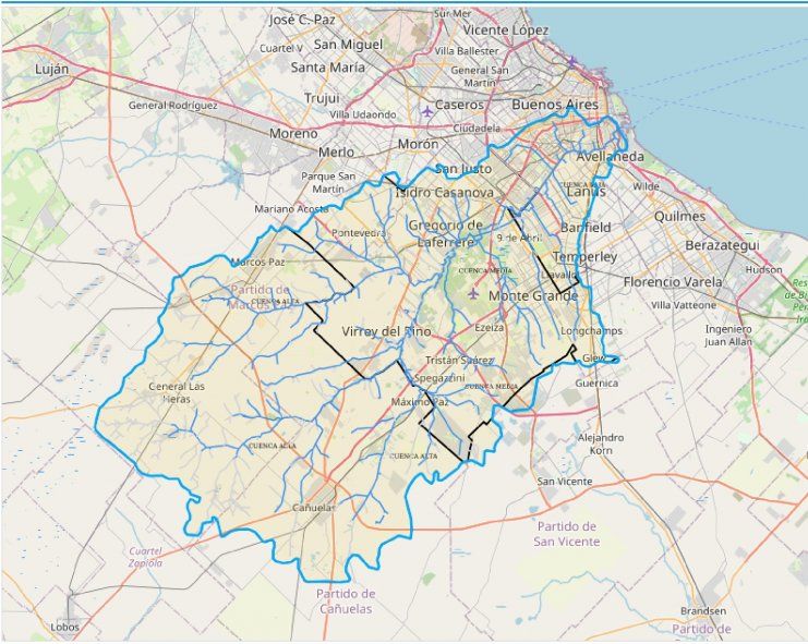 La Cuenca Matanza Riachuelo abarca 14 municipios bonaerenses y la Ciudad de Buenos Aires. Tiene más de 2.000 kilómetros cuadrados de superficie y casi 5 millones de habitantes.