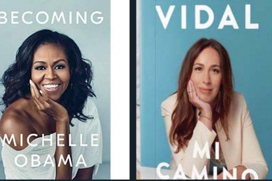El libro de María Eugenia Vidal y su impresionante similitud en la portada con el de Michelle Obama 