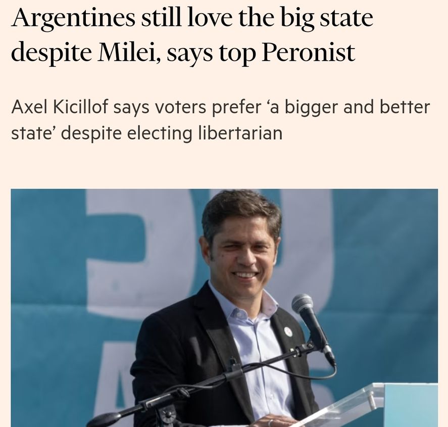 El artículo que el Financial Times dedica a Axel Kicillof 