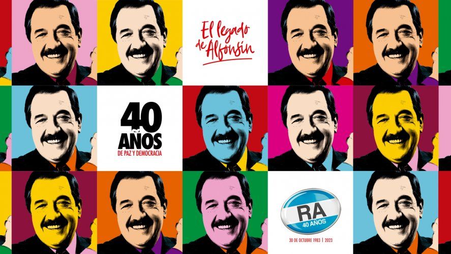 La Unión Cívica Radical sacó una serie de imágenes conmemorativas de Raúl Alfonsín para conmemorar el Día del Retorno a la Democracia.