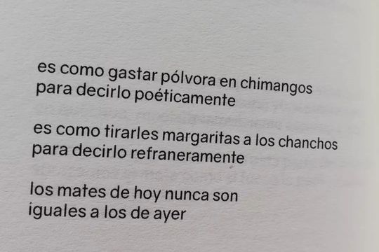 Fragmento de Canchadas, la nueva obra de poesía del escritor Balcarceño Agustín Arosteguy.