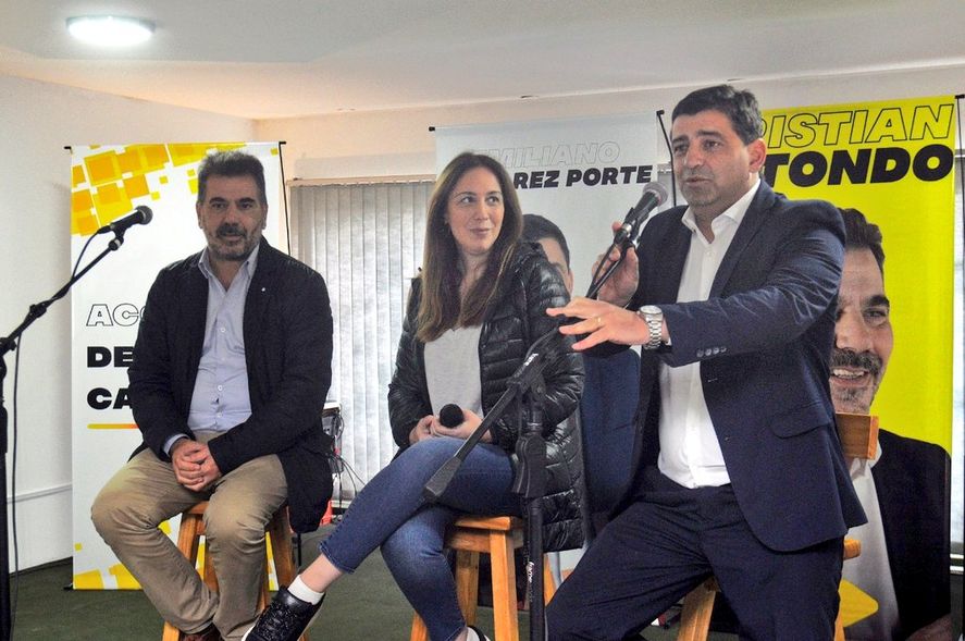 María Eugenia Vidal y Cristian Ritondo en Bahía Blanca