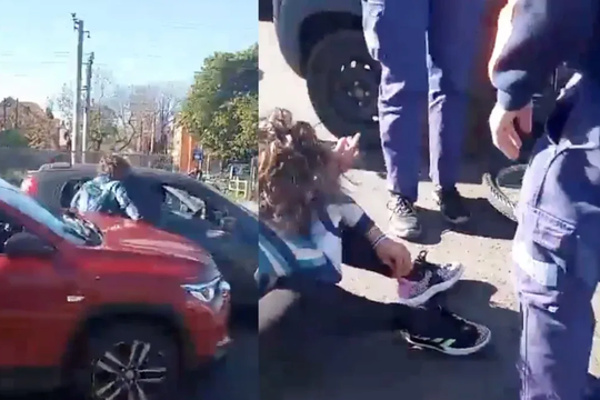 relato salvaje en quilmes: asi un automovilista embistio intencionalmente a una ciclista