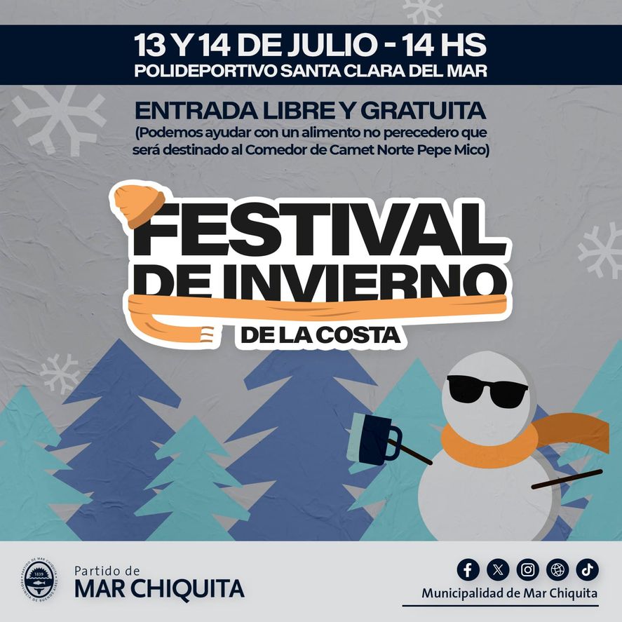 Espectáculos, cerveza y ricos platos: se viene el 1° Festival de Invierno  de la Costa en Santa Clara del Mar | Infocielo