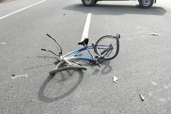 Así terminó la bicicleta que conducía el hombre que murió