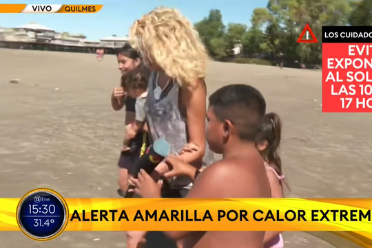 El saludo de un niño por televisión que se volvió viral.