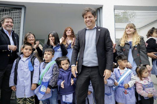 Axel Kicillof inauguró el Jardín  de Infantes y llegó al número 100 de su gestión