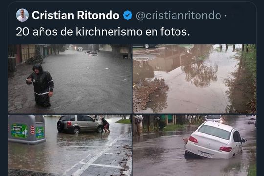 cristian ritondo quiso chicanear con foto de inundacion extranjera