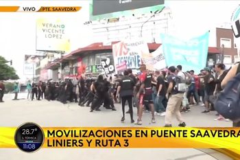 Policía de la Ciudad de Buenos Aires reprime en territorio bonaerense
