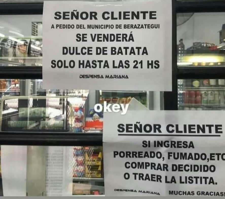 Los carteles del almacén de Berazategui se volvieron virales en Twitter